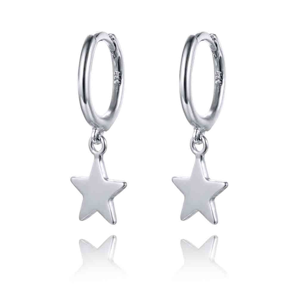 STARS HOOPS SILVER
