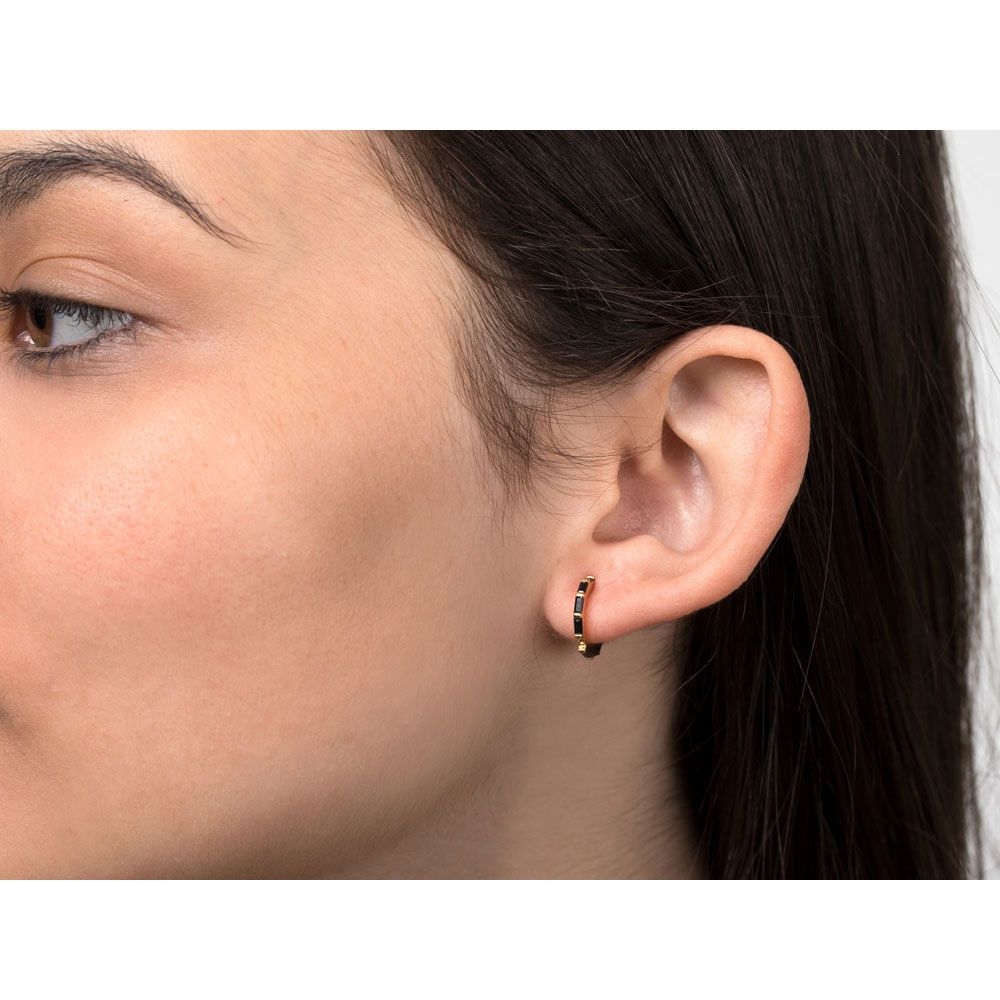 KALLISTO BLACK GOLD EARRINGS